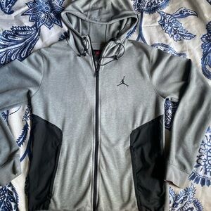 Jordan black and gray sweatsuit with both pants and jacket